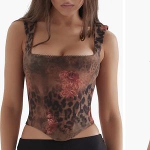 House of CB Kalina Animal Print Corset
